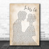 The Beatles In My Life Song Lyric Man Lady Bride Groom Wedding Music Wall Art Print