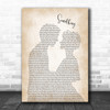 The Beatles Something Song Lyric Man Lady Bride Groom Wedding Music Wall Art Print