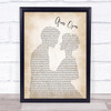 The Script Arms Open Song Lyric Man Lady Bride Groom Wedding Music Wall Art Print