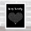 The View Skag Trendy Black Heart Song Lyric Music Art Print