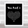 Queen You And I Black Heart Song Lyric Music Art Print