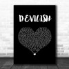 Chase Atlantic DEVILISH Black Heart Song Lyric Music Art Print