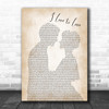 Tina Charles I Love to Love Man Lady Bride Groom Wedding Song Lyric Music Wall Art Print