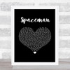 The Killers Spaceman Black Heart Song Lyric Music Art Print