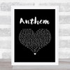 N joi Anthem Black Heart Song Lyric Music Art Print