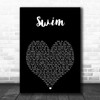 Jack's Mannequin Swim Black Heart Song Lyric Music Art Print