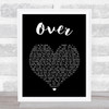 Kings Of Leon Over Black Heart Song Lyric Music Art Print