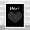 Rascal Flatts Here Black Heart Song Lyric Music Art Print