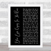 Ali Campbell Blue Eyes Crying In The Rain Black Script Song Lyric Music Art Print