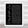 Martina McBride In My Daughter's Eyes Black Script Song Lyric Music Art Print