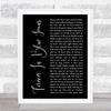 Neil Diamond Forever In Blue Jeans Black Script Song Lyric Music Art Print