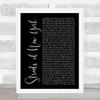 Ryan McMullan Streets of New York Black Script Song Lyric Music Art Print