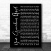 The Red Jumpsuit Apparatus Your Guardian Angel Black Script Song Lyric Music Art Print