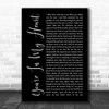 Rod Stewart You're In My Heart Black Script Song Lyric Music Art Print