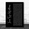 The Front Bottoms Twin Size Mattress Black Script Song Lyric Music Art Print