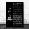 Savage Garden Affirmation Black Script Song Lyric Music Art Print