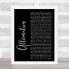 Savage Garden Affirmation Black Script Song Lyric Music Art Print