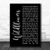 Tom Petty Wildflowers Black Script Song Lyric Music Art Print