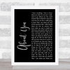 Cecilio & Kapono About You Black Script Song Lyric Music Art Print