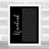 Matthew Morrison, Laura Michelle Kelly, Neverland Black Script Song Lyric Music Art Print