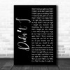 Darondo Didnt I Black Script Song Lyric Music Art Print