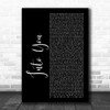 Fabolous Into You Black Script Song Lyric Music Art Print