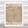 The Carpenters Top Of The World Burlap & Lace Song Lyric Music Art Print