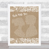 Michael Jackson Rock With You Burlap & Lace Song Lyric Music Art Print