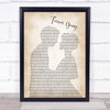 Rod Stewart Forever Young Man Lady Bride Groom Wedding Song Lyric Music Wall Art Print