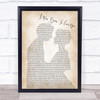 Queen I Was Born To Love You Man Lady Bride Groom Wedding Song Lyric Music Wall Art Print