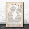 Seal Kiss From A Rose Man Lady Bride Groom Wedding Song Lyric Music Wall Art Print