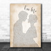 Ed Sheeran Kiss Me Man Lady Bride Groom Wedding Song Lyric Music Wall Art Print