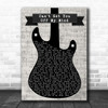 Lenny Kravitz Cant Get You Off My Mind Electric Guitar Music Script Song Lyric Music Art Print