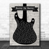 Sham 69 Hurry Up Harry Electric Guitar Music Script Song Lyric Music Art Print