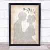 Lifehouse You And Me Man Lady Bride Groom Wedding Song Lyric Music Wall Art Print