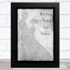Karliene How Does a Moment Last Forever Grey Man Lady Dancing Song Lyric Music Art Print