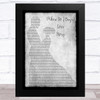 Andy Williams (Where Do I Begin) Love Story Grey Man Lady Dancing Song Lyric Music Art Print