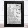 The Platters Smoke Gets in Your Eyes Grey Man Lady Dancing Song Lyric Music Art Print