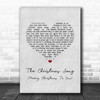 Nat King Cole The Christmas Song (Merry Christmas To You) Grey Heart Song Lyric Music Art Print