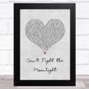 LeAnn Rimes Can't Fight the Moonlight Grey Heart Song Lyric Music Art Print