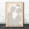 Florida Georgia Line Holy Man Lady Bride Groom Wedding Song Lyric Music Wall Art Print