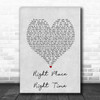 Olly Murs Right Place Right Time Grey Heart Song Lyric Music Art Print