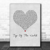 Kimbra Top Of The World Grey Heart Song Lyric Music Art Print