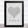 Carly Simon Love Of My Life Grey Heart Song Lyric Music Art Print
