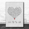 Richard Hawley Love Of My Life Grey Heart Song Lyric Music Art Print