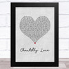 Jerry Lee Lewis Chantilly Lace Grey Heart Song Lyric Music Art Print
