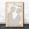 Lighthouse Family Ocean Drive Man Lady Bride Groom Wedding Song Lyric Music Wall Art Print