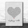 Juice WRLD Wishing Well Grey Heart Song Lyric Music Art Print