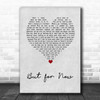 Jamie Cullum But for Now Grey Heart Song Lyric Music Art Print