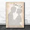 Natty Bedroom Eyes Man Lady Bride Groom Wedding Song Lyric Music Wall Art Print